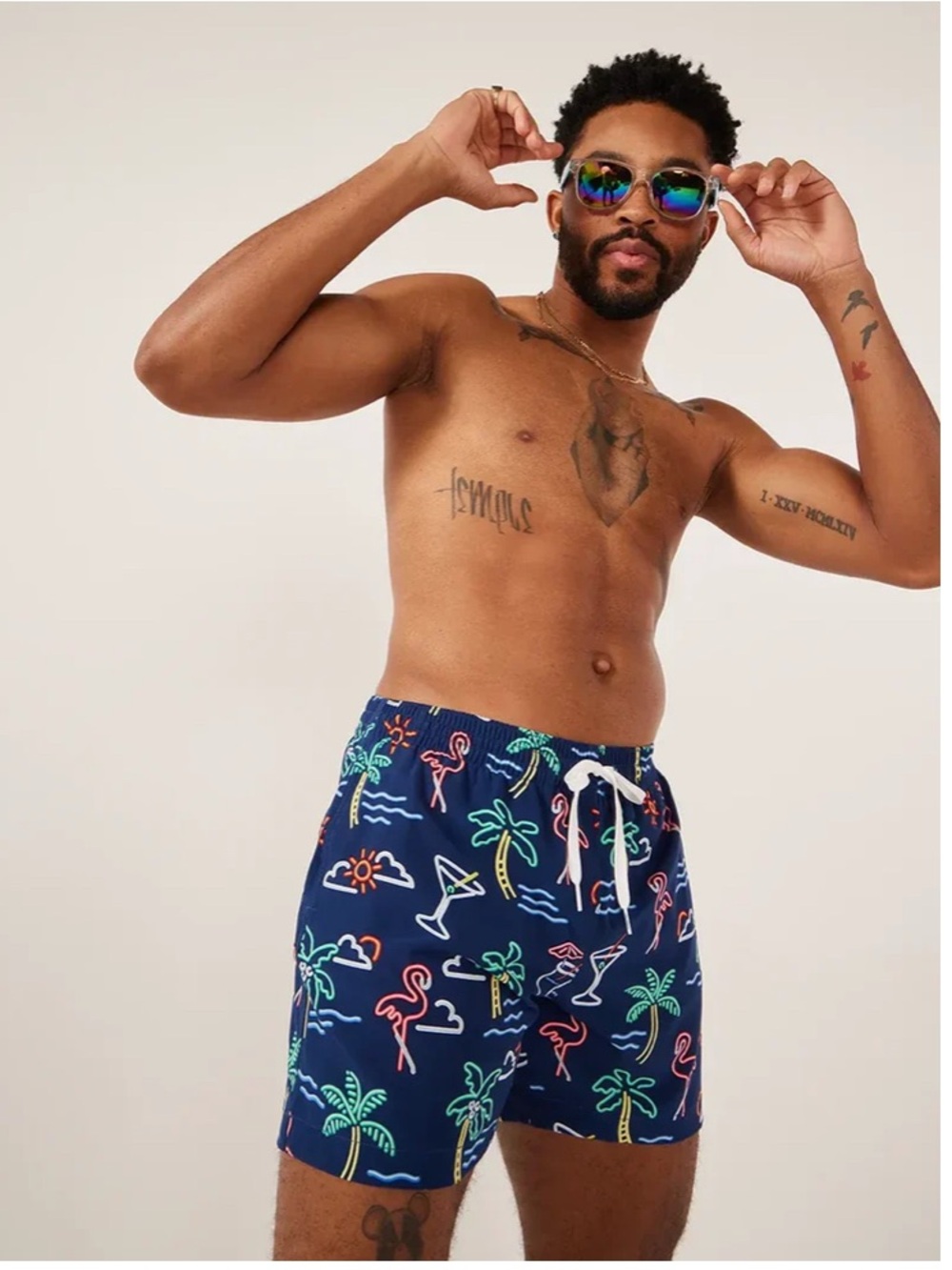 Chubbies The Neon Lights Stretch Swim Shorts